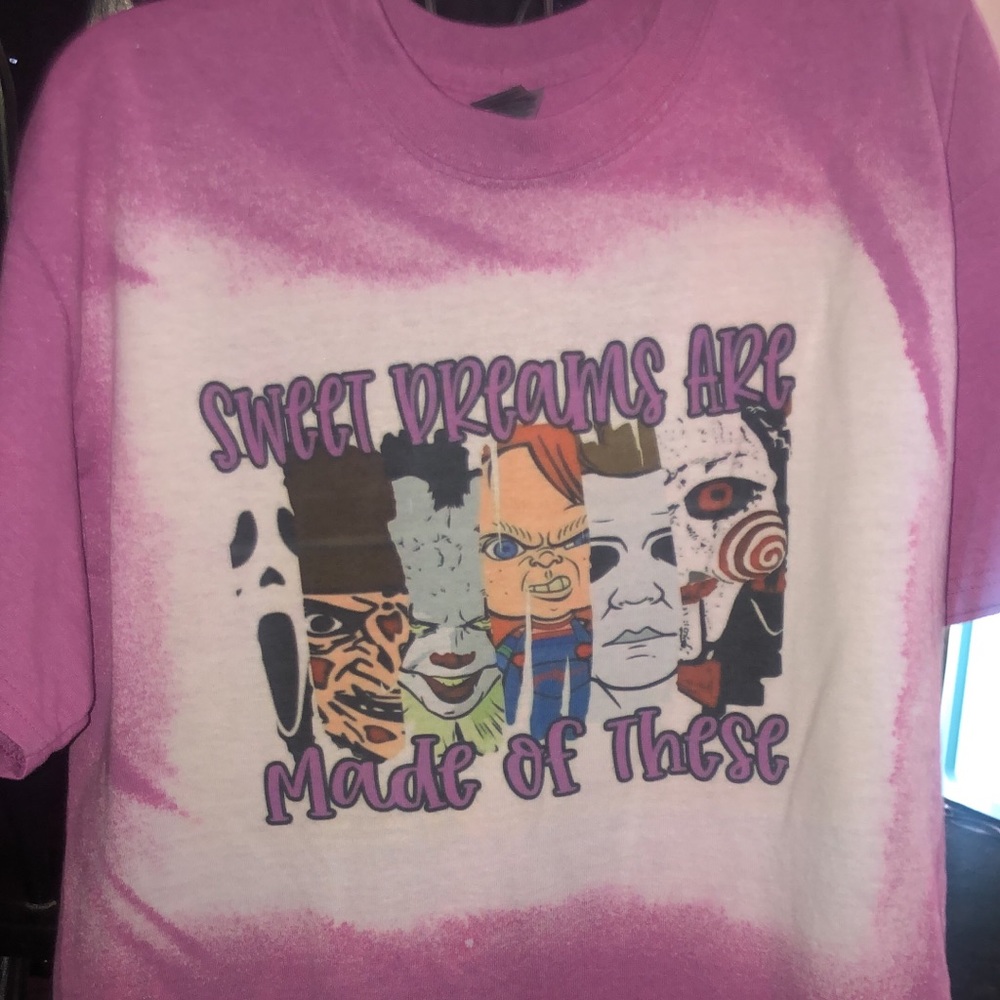 Bleached and sublimated Halloween shirt